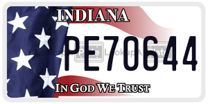 PE70644  license plate in IN