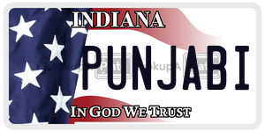 PUNJABI license plate in Indiana