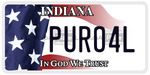 PURO4L  license plate in IN