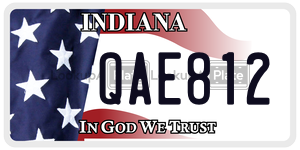 QAE812 license plate in Indiana