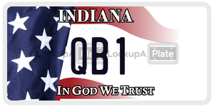 QB1 license plate in Indiana