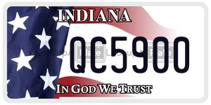 QC5900 license plate in Indiana