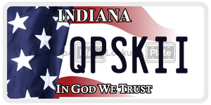 QPSKII  license plate in IN