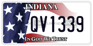 QV1339  license plate in IN