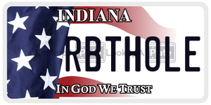 RBTHOLE  license plate in IN