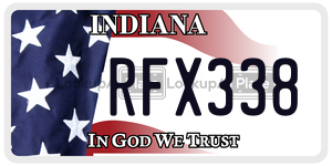 RFX338  license plate in IN