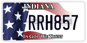 RRH857  license plate in IN