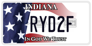 RYD2F license plate in Indiana