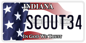 SCOUT34  license plate in IN