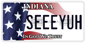 SEEEYUH license plate in Indiana
