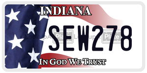 SEW278  license plate in IN