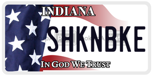 SHKNBKE  license plate in IN