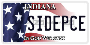 SIDEPCE  license plate in IN