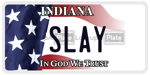 SLAY license plate in Indiana