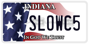 SLOWC5 license plate in Indiana