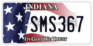 SMS367  license plate in IN