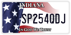 SP254QDJ license plate in Indiana
