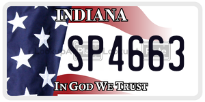 SP4663  license plate in IN