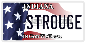 STROUGE license plate in Indiana