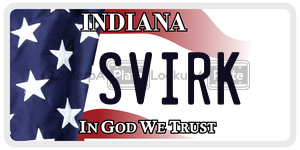 SVIRK  license plate in IN
