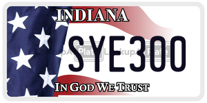 SYE300 license plate in Indiana
