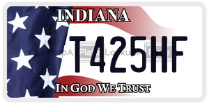 T425HF license plate in Indiana