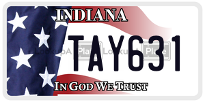 TAY631 license plate in Indiana