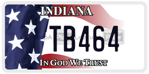 TB464  license plate in IN