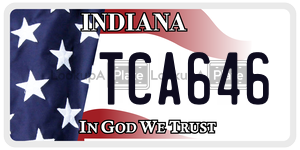 TCA646 license plate in Indiana
