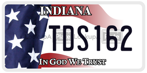 TDS162 license plate in Indiana