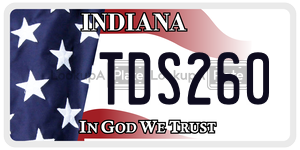 TDS260  license plate in IN