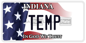 TEMP license plate in Indiana