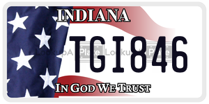 TGI846 license plate in Indiana
