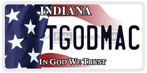 TGODMAC  license plate in IN