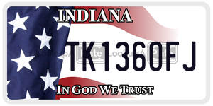 TK136OFJ  license plate in IN