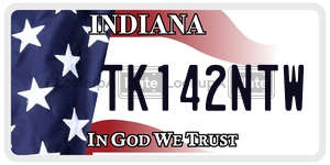 TK142NTW license plate in Indiana