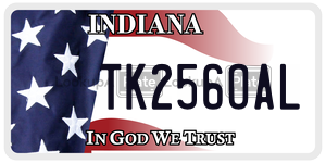TK256OAL license plate in Indiana