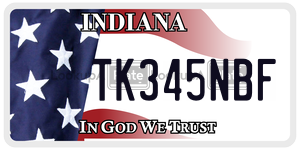 TK345NBF  license plate in IN