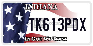 TK613PDX  license plate in IN