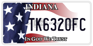 TK632OFC license plate in Indiana