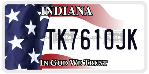 TK761OJK license plate in Indiana