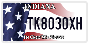 TK803OXH  license plate in IN