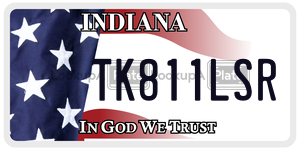 TK811LSR license plate in Indiana