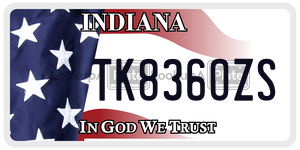 TK836OZS  license plate in IN