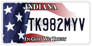 TK982MYV  license plate in IN