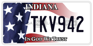 TKV942  license plate in IN