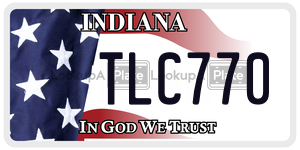 TLC770 license plate in Indiana