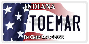 TOEMAR license plate in Indiana