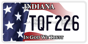 TQF226 license plate in Indiana