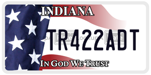 TR422ADT  license plate in IN